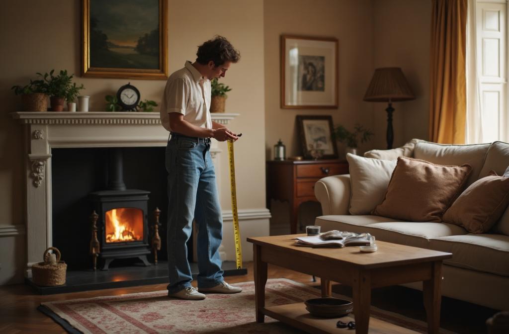 Measuring a cosy sitting room to plan furniture layout